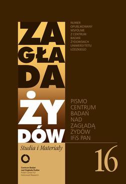 ebook Zagłada Żydów. Studia i Materiały nr 16 R. 2020