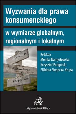 ebook Wyzwania dla prawa konsumenckiego w wymiarze globalnym regionalnym i lokalnym