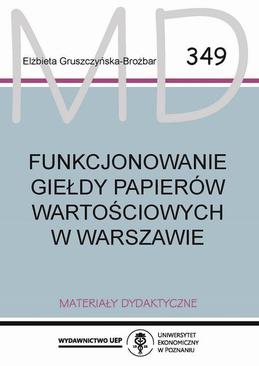 ebook Funkcjonowanie Giełdy Papierów Wartościowych w Warszawie