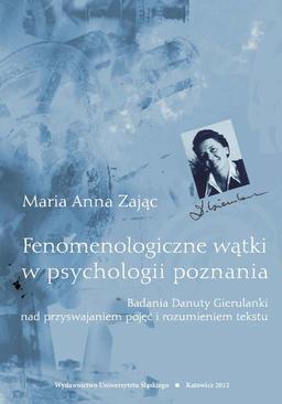 ebook Fenomenologiczne wątki w psychologii poznania