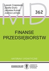 ebook Finanse przedsiębiorstw - Józefa Monika Gryko,Jarosław Kubiak,Leszek Czapiewski,Joanna Lizińska