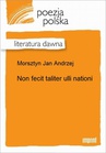 ebook Non fecit taliter ulli nationi - Andrzej Jan Morsztyn