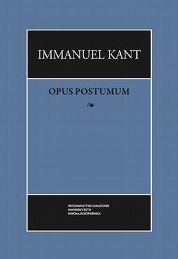 ebook Opus postumum (wybór)