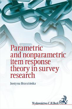 ebook Parametric and nonparametric item response theory in survey research
