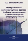 ebook Transparentność rachunku wyniku z operacji funduszu inwestycyjnego - ujęcie teoretyczne i propozycja pomiaru - Beata Dratwińska-Kania
