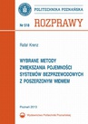 ebook Wybrane metody zwiększania pojemności systemów bezprzewodowych z poszerzonym widmem - Rafał Krenz