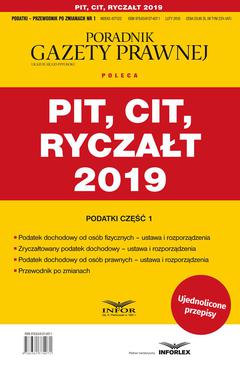 ebook PIT, CIT, Ryczałt 2019  Podatki cz.1
