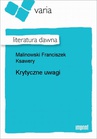 ebook Krytyczne Uwagi - Franciszek Ksawery Malinowski