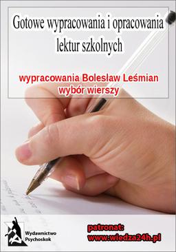 ebook Wypracowania - Bolesław Leśmian wybór wierszy