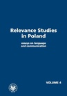 ebook Relevance Studies in Poland essays on language and communication. Volume 4 - Agnieszka Piskorska