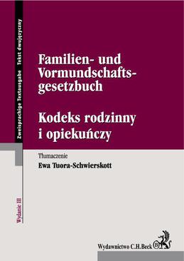 ebook Kodeks rodzinny i opiekuńczy. Familien- und Vormundschaftsgesetzbuch
