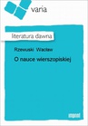 ebook O Nauce Wierszopiskiej - Wacław Rzewuski