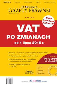 ebook Podatki Nr 13 - VAT po zmianach od 1 lipca 2015 r.