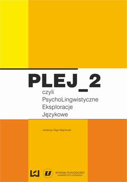 ebook PLEJ_2, czyli psycholingwistyczne eksploracje językowe