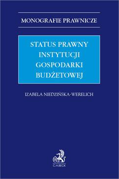 ebook Status prawny instytucji gospodarki budżetowej