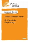 ebook Do Franciszka Karpińskiego - Dionizy Franciszek Kniaźnin