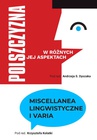 ebook Miscellanea lingwistyczne i varia - 