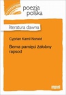ebook Bema pamięci żałobny rapsod - Cyprian Kamil Norwid