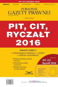 ebook Podatki 2016/04 - Podatki cz.2 PIT,CIT,Ryczałt 2016