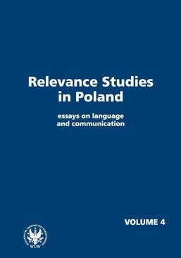 ebook Relevance Studies in Poland essays on language and communication. Volume 4