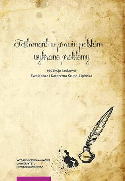 ebook Testament w prawie polskim – wybrane problemy