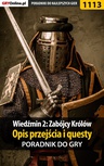 ebook Wiedźmin 2: Zabójcy Królów - poradnik, opis przejścia, questy - Artur "Arxel" Justyński