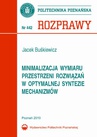 ebook Minimalizacja wymiaru przestrzeni rozwiązań w optymalnej syntezie mechanizmów - Jacek Buśkiewicz