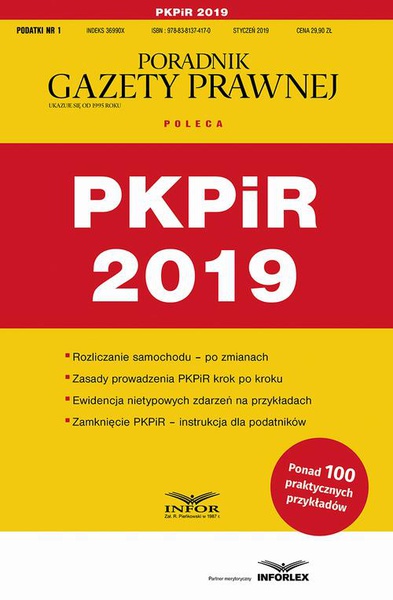 Okładka:PKPiR 2019 