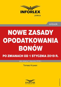 ebook Nowe zasady opodatkowania bonów po zmianach od 1 stycznia 2019 r.