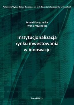 ebook Instytucjonalizacja rynku inwestowania w innowacje