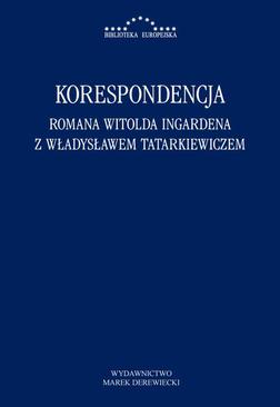 ebook Korespondencja Romana Witolda Ingardena z Władysławem Tatarkiewiczem