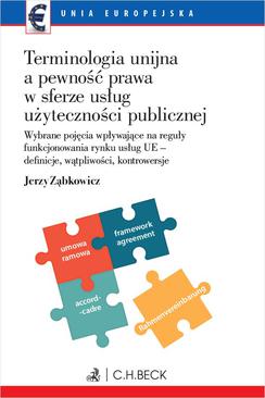 ebook Terminologia unijna a pewność prawa w sferze usług użyteczności publicznej