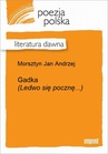 ebook Gadka (Ledwo się pocznę...) - Andrzej Jan Morsztyn
