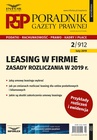 ebook Leasing w firmie – zasady rozliczania w 2019 r. - ANETA SZWĘCH,Poradnik Gazety Prawnej
