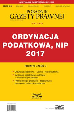 ebook Podatki cz. 3 Ordynacja podatkowa, NIP 2017