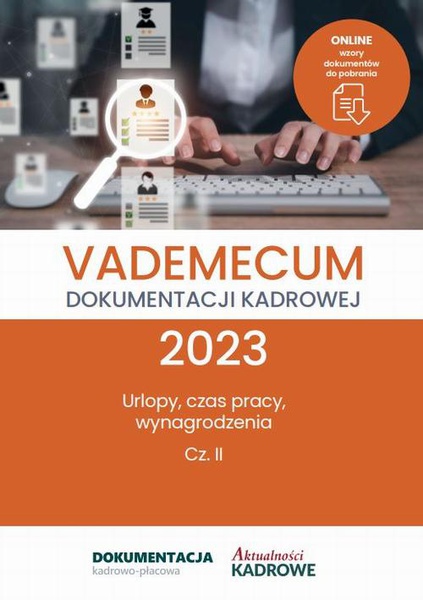 Okładka:Vademecum dokumentacji kadrowej 2023 - cz. II 