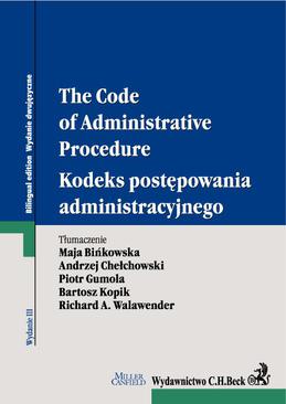 ebook Kodeks postępowania administracyjnego. The Code of Administrative Procedure. Wydanie 3
