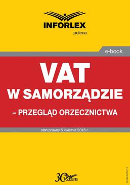 ebook VAT w samorządzie - przegląd orzecznictwa