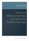 ebook Struktura tekstu prawnego na przykładzie kodeksu karnego - Marzena Przetak