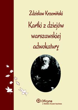 ebook Kartki z dziejów warszawskiej adwokatury