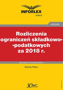 ebook Rozliczenia ograniczeń składkowo-podatkowych za 2018 r