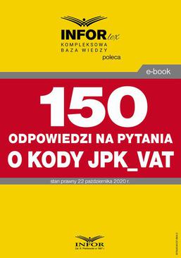 ebook 150 odpowiedzi na pytania o kody w JPK_VAT