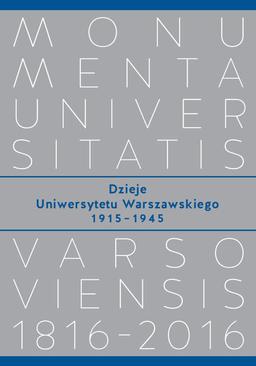ebook Dzieje Uniwersytetu Warszawskiego 1915−1945
