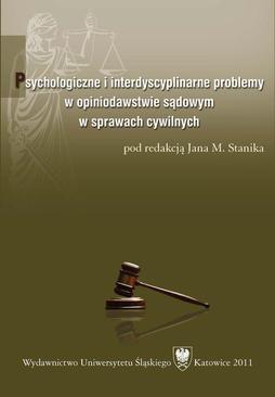 ebook Psychologiczne i interdyscyplinarne problemy w opiniodawstwie sądowym w sprawach cywilnych