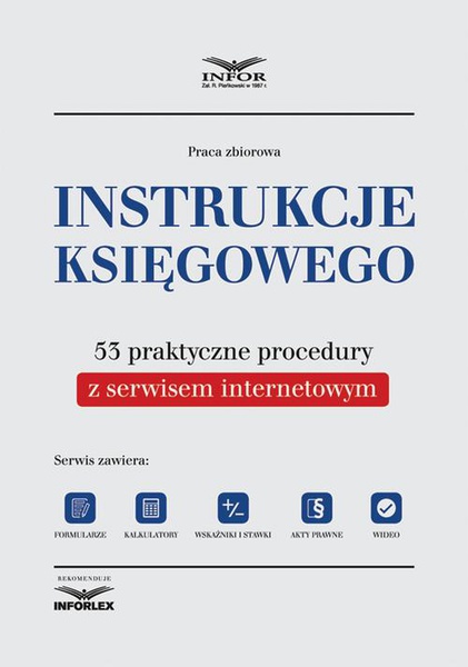 Okładka:Instrukcje księgowego. 53 praktyczne procedury z serwisem internetowym 