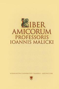 ebook Liber amicorum Professoris Ioannis Malicki