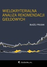 ebook Wielokryterialna analiza rekomendacji giełdowych - Błażej Prusak
