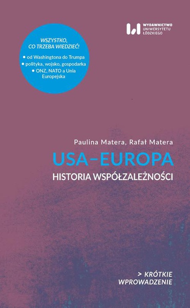 Okładka:USA–Europa. Historia współzależności. Krótkie Wprowadzenie 23 