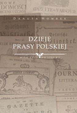 ebook Dzieje prasy polskiej wiek XVIII (do 1795 r.)