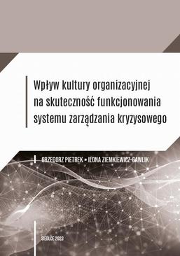 ebook Wpływ kultury organizacyjnej na skuteczność funkcjonowania systemu zarządzania kryzysowego